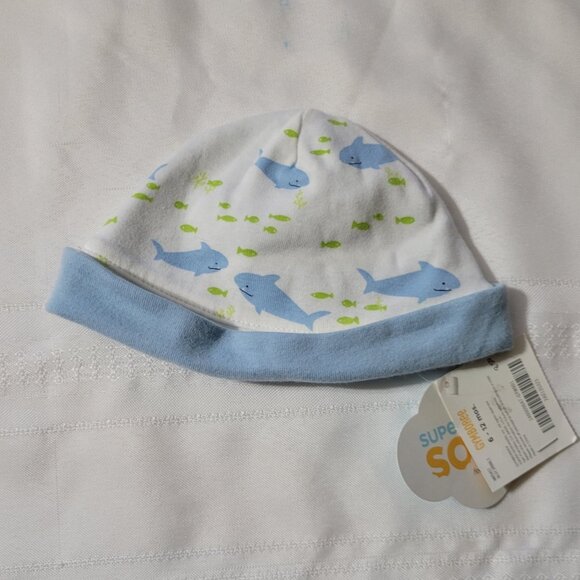 Gymboree Vintage Bloop Bloop Bloop shark NWT 6-12 month Hat. Mixed Bin Z31 - Picture 1 of 2